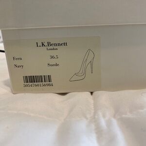 LK Bennett Navy Suede heels